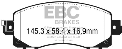 EBC 18+ Subaru Crosstrek 2 Ultimax Front Brake Pads