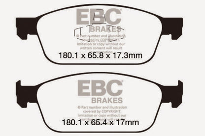 EBC 12+ Ford Focus 2.0 Turbo ST Yellowstuff Front Brake Pads