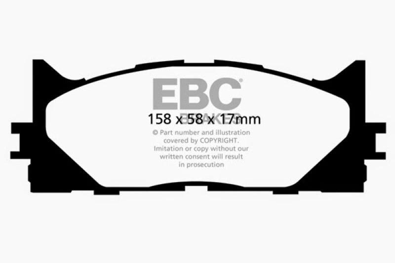 EBC 13+ Lexus ES300h 2.5 Hybrid Redstuff Front Brake Pads