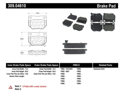 StopTech Performance 06-07 WRX Rear Brake Pads