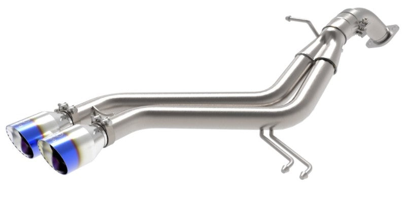 aFe Takeda 13-17 Hyundai Veloster L4-1.6L 2-1/2in 304 SS Axle-Back Exhaust w/ Blue Flame Tips