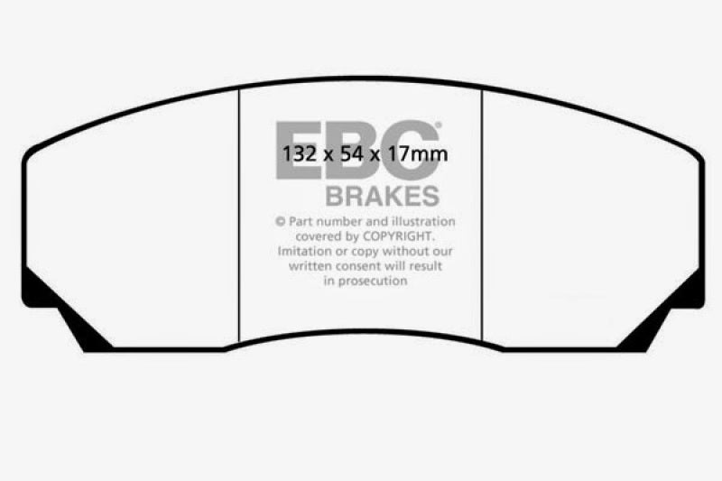 EBC 90-00 Aston Martin Vantage 5.3 (Twin Supercharged)(AP) Redstuff Front Brake Pads