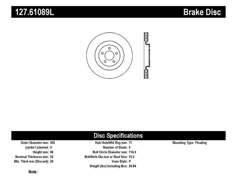 StopTech Slotted & Drilled Sport Brake Rotor