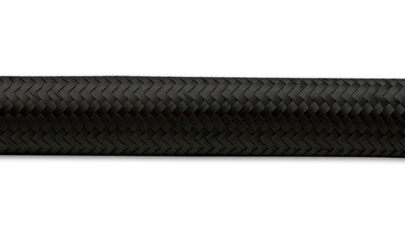 Vibrant -4 AN Black Nylon Braided Flex Hose (5 foot roll)