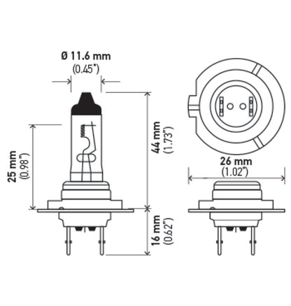 Hella Optilux H7 12V/55W XY Xenon Yellow Bulb