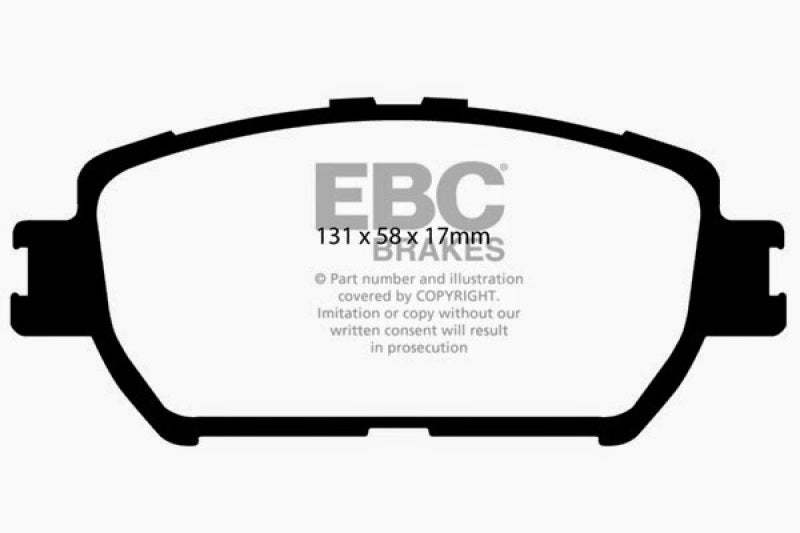 EBC 06-07 Lexus GS300 3.0 Redstuff Front Brake Pads