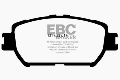 EBC 06-07 Lexus GS300 3.0 Redstuff Front Brake Pads