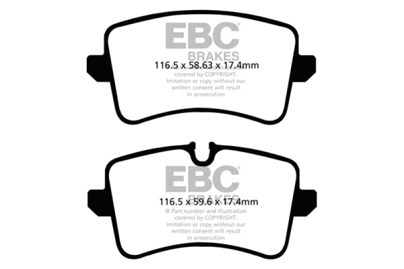 EBC 11 Audi A6 2.0 Turbo Redstuff Rear Brake Pads