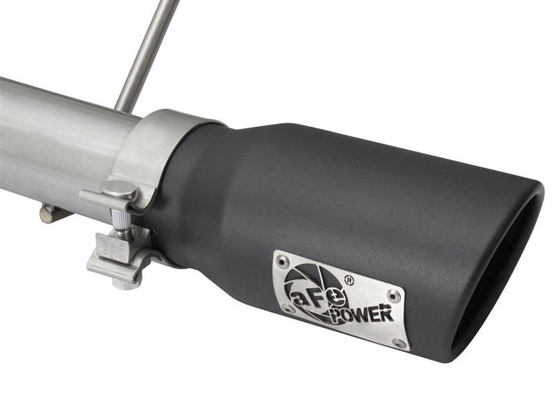 aFe Rebel Series CB 2.5in Dual Center Exit SS Exhaust w/ Black Tips 07-15 Jeep Wrangler 3.6L/3.8L V6