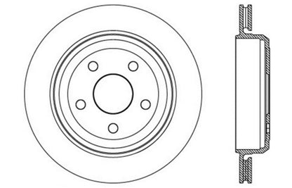 StopTech Slotted & Drilled Sport Brake Rotor 11-17 Jeep Grand Cherokee (Excludes SRT8)