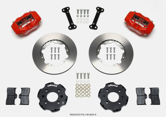 Wilwood Forged Dynalite Front Hat Kit 11.00in Red Integra/Civic w/Fac.240mm Rtr