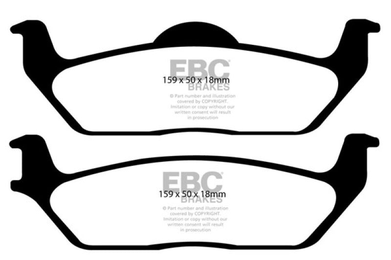 EBC 11 Ford F150 3.5 Twin Turbo (2WD) 6 Lug Greenstuff Rear Brake Pads