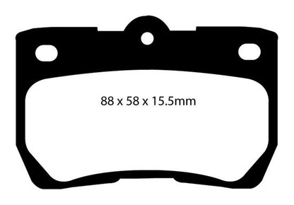 EBC 06-07 Lexus GS300 3.0 Yellowstuff Rear Brake Pads