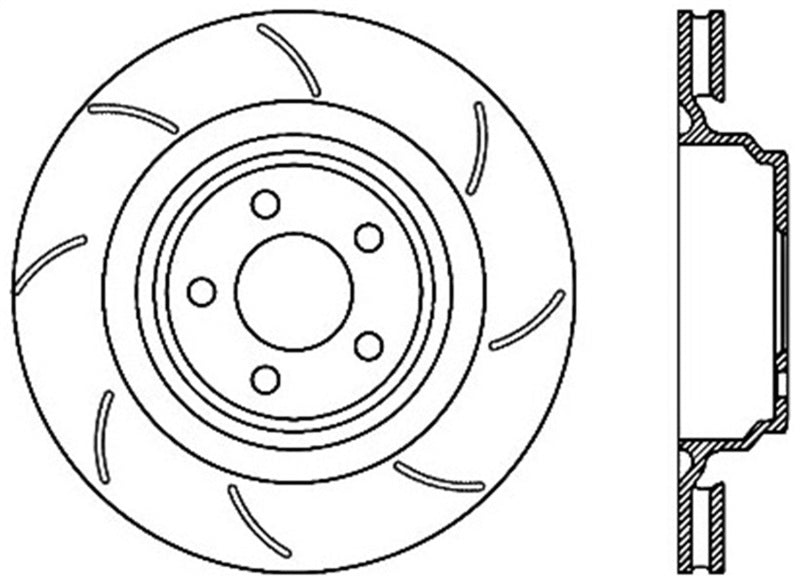 StopTech SportStop 06-09 Chrysler SRT-8 Rear Left Drilled & Slotted Rotor