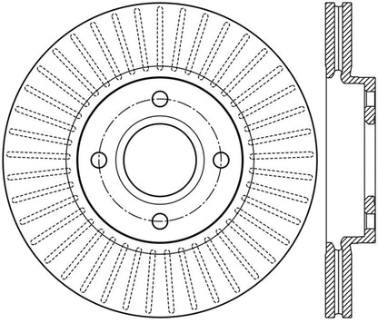 StopTech 2014 Ford Fiesta Left Front Disc Slotted Brake Rotor