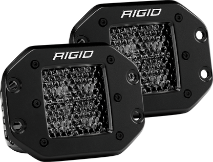 Rigid Industries D Series PRO Midnight Edition - Spot - Diffused - Pair