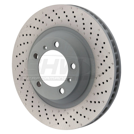 SHW 15-16 Porsche 911 Carrera 4 GTS w/o Ceramics Right Frt Drill-Dimp MB Brake Rotor (99135140401)