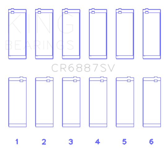 King BMW B58B30A Performance Rod Bearing Set