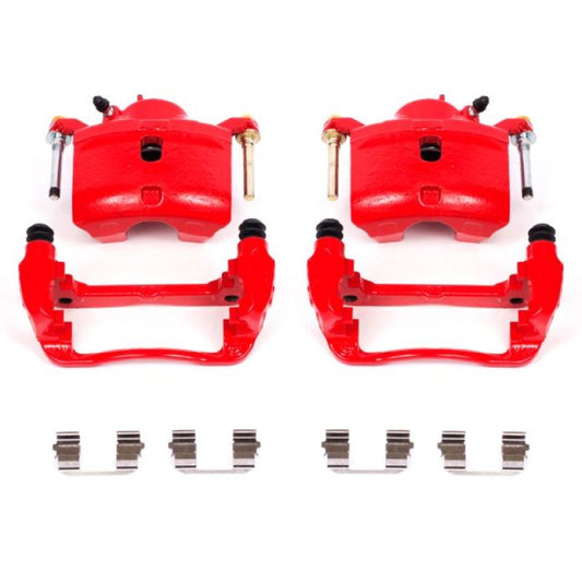 Power Stop 13-15 Acura ILX Front Red Calipers w/Brackets - Pair