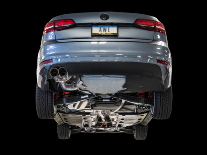 AWE Tuning 09-14 Volkswagen Jetta Mk6 1.4T Track Edition Exhaust - Chrome Silver Tips