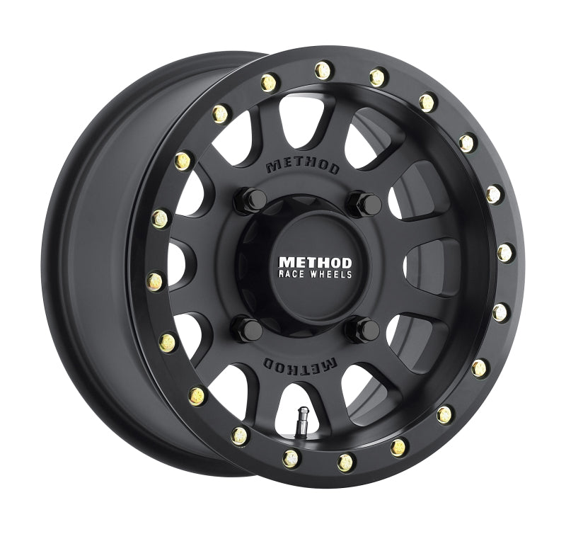 Method MR401 UTV Beadlock 15x7 / 4+3/13mm Offset / 4x156 / 132mm CB Matte Black Wheel