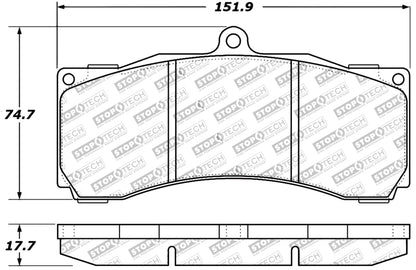 StopTech Performance ST-60 Front or Rear Caliper Brake Pads