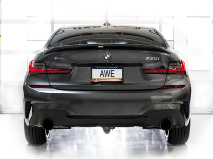 AWE 19-23 BMW 330i / 21-23 BMW 430i Base G2X Touring (Excl.Conv) Axle Back Exhaust - Diamond Black