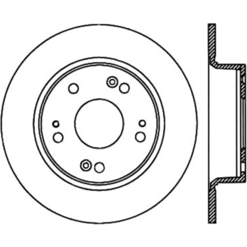 Stoptech 08-10 Honda Accord EX/EX-L/LX/LX-P/LX+ Rear Perf CRYO Rotor