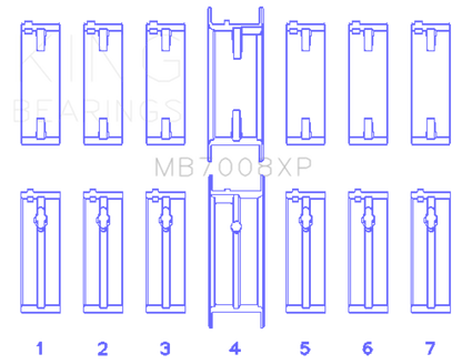 King Nissan 2.5L RB25DET 24V (Size STD) Performance Main Bearing Set