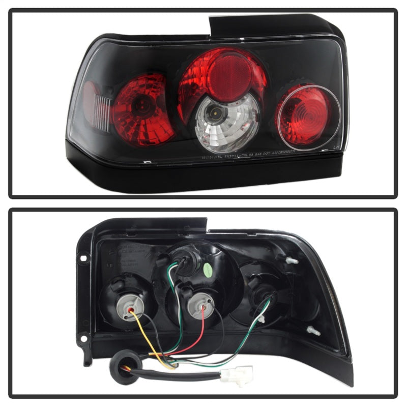 Spyder Toyota Corolla 93-97 Euro Style Tail Lights Black ALT-YD-TC93-BK