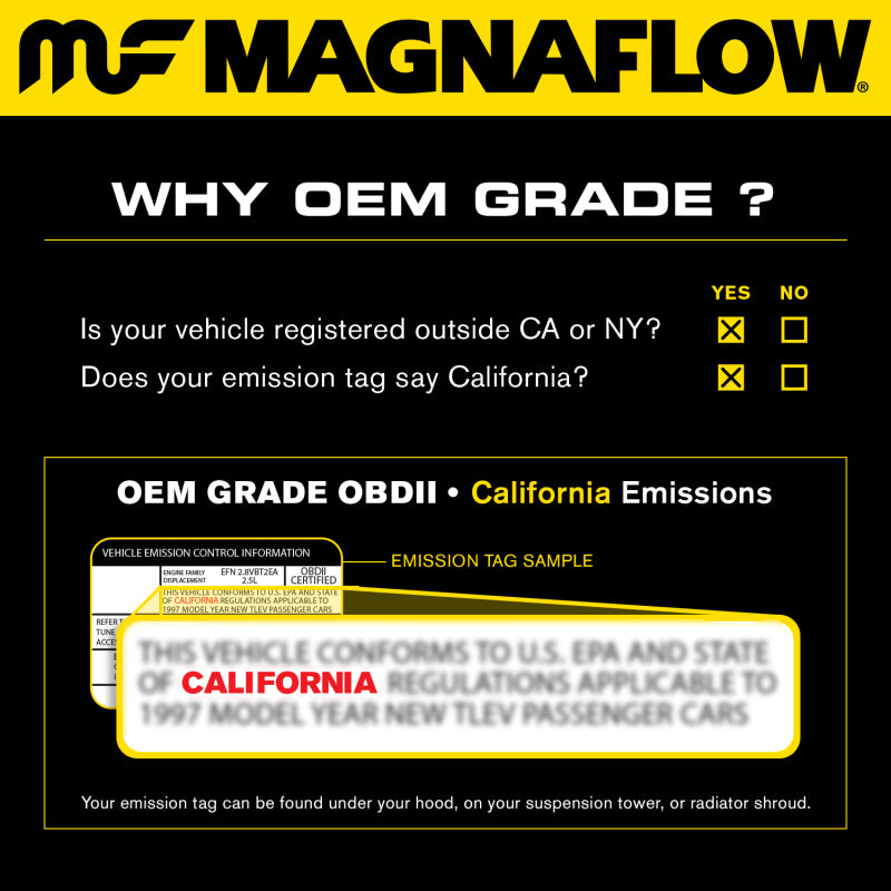 MagnaFlow Conv Univ 2.5in Inlet/Outlet Center/Center Round 11in Body L x 5.125in W x 15in Overall L