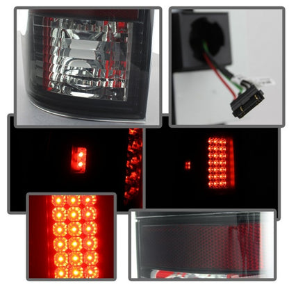 Spyder Ford F150 side 97-03/F250 Super Duty 99-07 LED Tail Lights Blk Smke ALT-YD-FF15097-LED-BSM