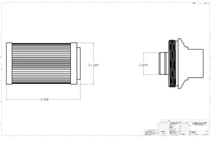 Aeromotive In-Line Filter - (AN-10) 10 Micron fabric Element