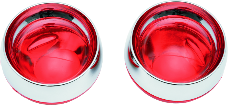 Kuryakyn Deep Dish Bezels With Red Lenses