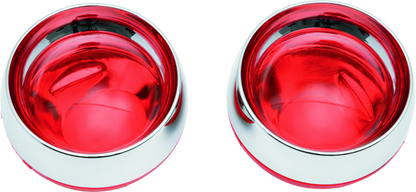 Kuryakyn Deep Dish Bezels With Red Lenses