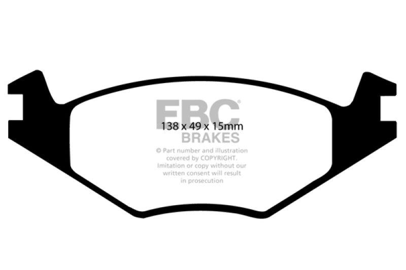 EBC 86-93 Volkswagen Cabriolet 1.8 Redstuff Front Brake Pads