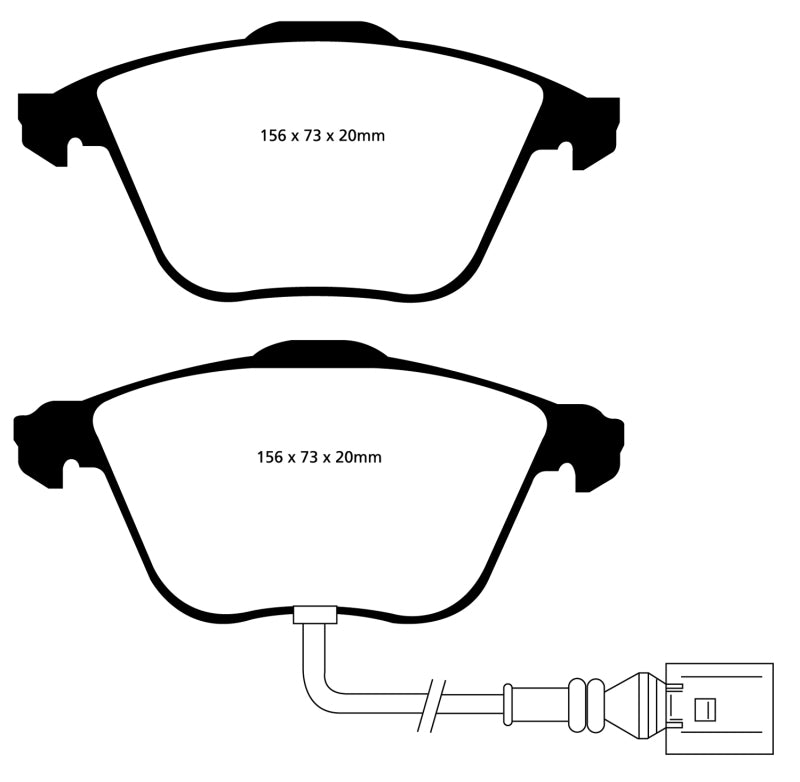 EBC 08-11 Volkswagen CC 3.6 Redstuff Front Brake Pads