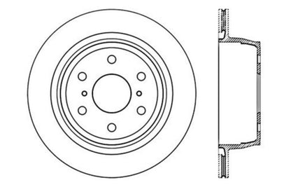 StopTech 07-10 GMC Sierra (w/ Rear Drum) / 07-09 GMC Yukon Rear Left Slotted & Drilled Rotor