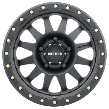 Method MR304 Double Standard 15x10 -50mm Offset 5x4.5 83mm CB Matte Black Wheel