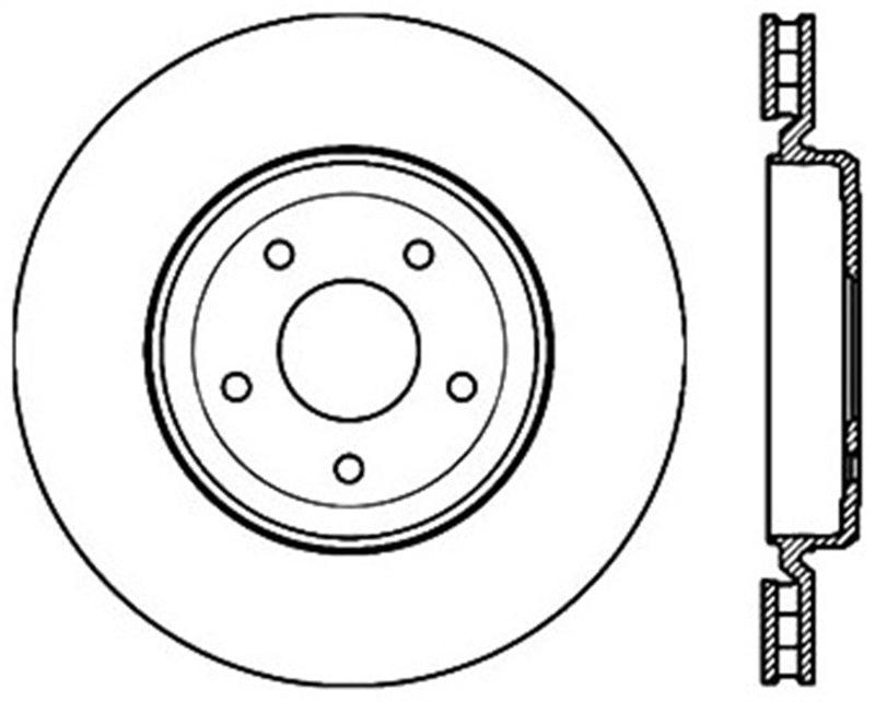 StopTech Power Slot 06-10 Corvette (Z06) / 10 Corvette Grand Sport Rear Left Slotted CRYO Rotor