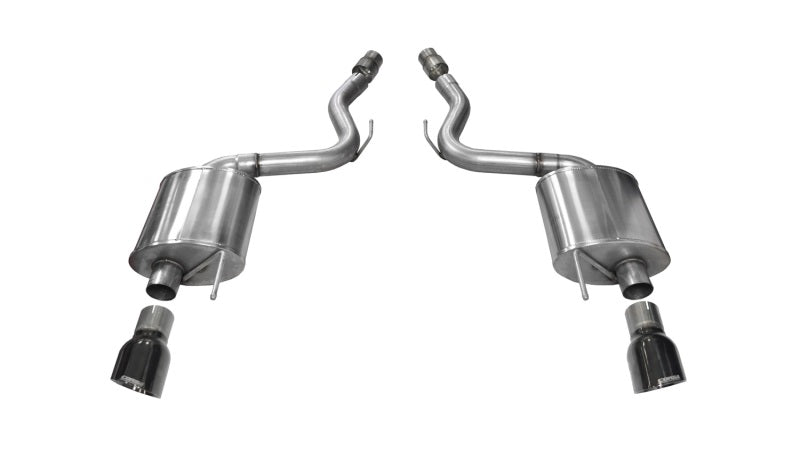 Corsa 2015-2017 Ford Mustang GT 5.0 3in Axle Back Exhaust Black Dual Tips (Touring)