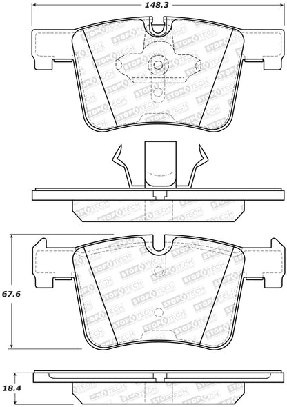 StopTech Performance 13-15 BMW 320i Front Brake Pads