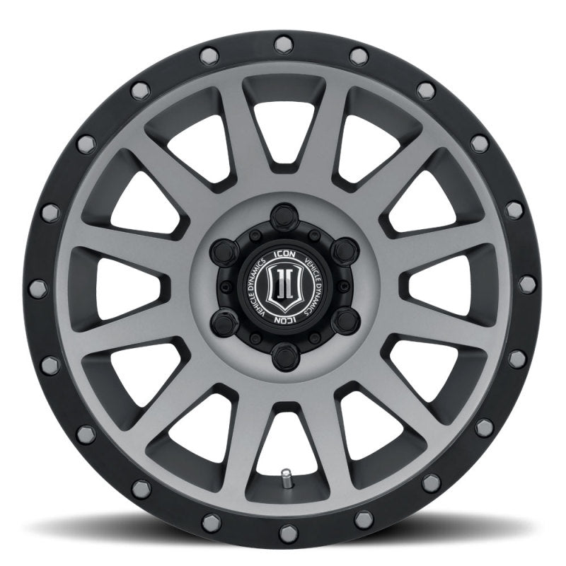 ICON Compression 17x8.5 6x5.5 0mm Offset 4.75in BS 106.1mm Bore Titanium Wheel