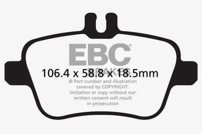 EBC 13+ Mercedes-Benz CLA250 2.0 Turbo Redstuff Rear Brake Pads