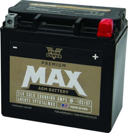 Twin Power GYZ-16HL Premium MAX Battery Replaces H-D 65958-04 Made in USA