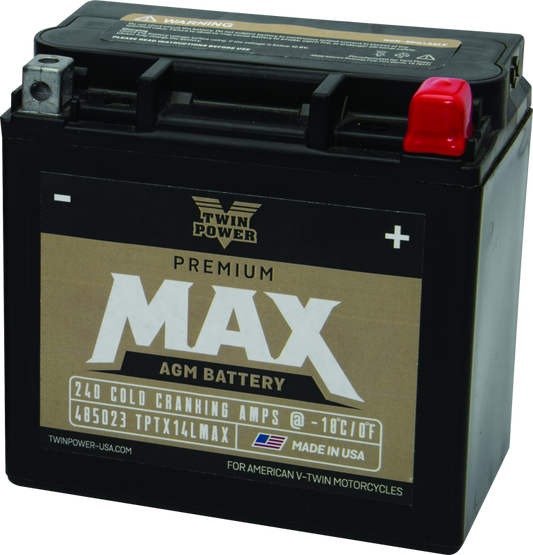 Twin Power GYZ-16HL Premium MAX Battery Replaces H-D 65958-04 Made in USA