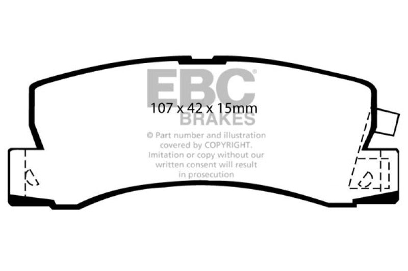 EBC 90-91 Lexus ES250 2.5 Yellowstuff Rear Brake Pads