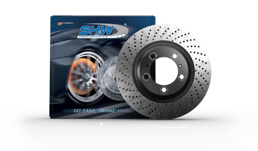 SHW 15-16 Porsche 911 Carrera 4GTS 3.8L w/o Ceramics Right Rr Drill-Dimp MB Brake Rotor(99635240602)