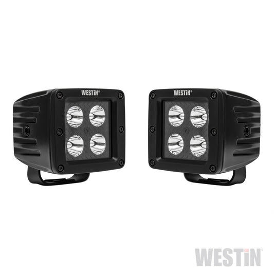 Westin LED Auxiliary Light 3.2in x 3.0in Spot w/5W Cree - Black