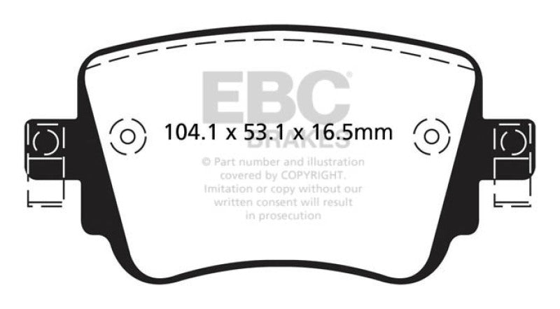 EBC 15-21 Volkswagen GTi 2.0 Turbo Greenstuff Rear Brake Pads